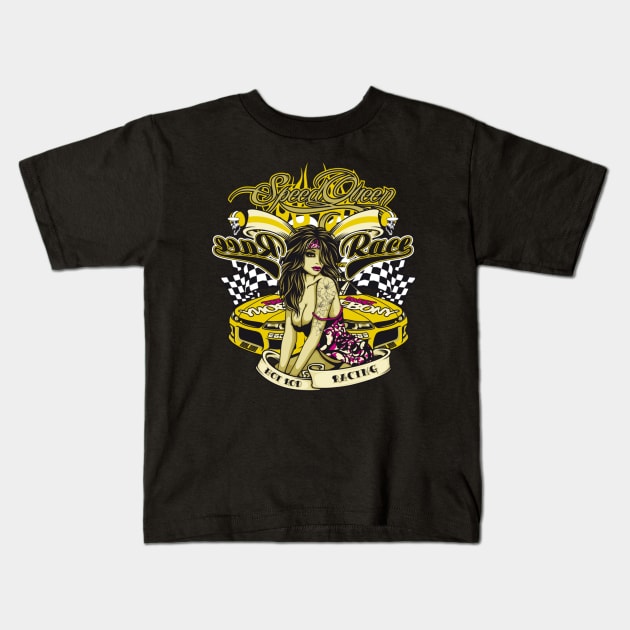 Speed Queen Kids T-Shirt by kolumenana